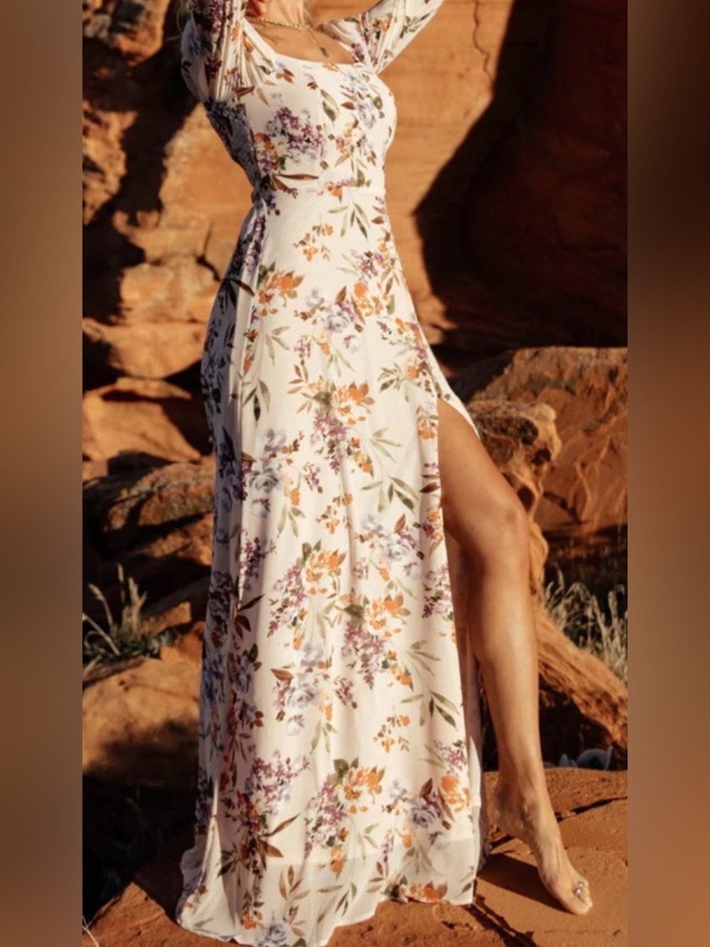 Baltic Born Ivory Floral Maxi Dress